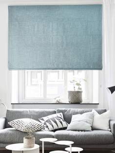 Римская штора Эдит цвет лазурный веревочный механизм 90x160 см Эскар