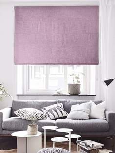 Римская штора Эдит цвет фиолетовый веревочный механизм 60x160 см Эскар