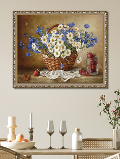 Картина на кухню для интерьера Графис Ромашки и васильки 40х50 см GRAF 20028