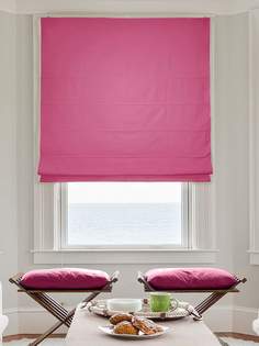 Римская штора Hosta цвет малиновый цепочный механизм 60x160 см Эскар