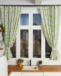 Шторы для кухни из рогожки с подхватом "Всё себе"; Стоцвет; Размер: 145х180