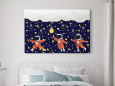 Картина интерьерная Art Debut Gallery Космонавты 477-60х90 60х90 см