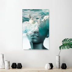 Картина интерьерная Art Debut Gallery девушка волна 480-60х90 60х90 см