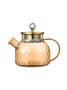 Заварочный чайник с ситечком Limpid Side Заварник для чая жаропрочный прозрачный 1 л
