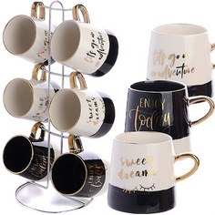 Набор кружек Loraine 7 предметов на подставке