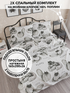 Постельное белье Кот Коттон Флиппи 2-спальный