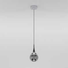 Подвесной светодиодный светильник Eurosvet Adour 50256/1 LED хром с дымчатым плафоном