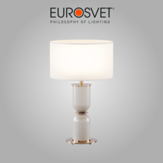 Настольная лампа Eurosvet Caprera 01153/1 латунь с бежевым тканевым абажуром E14 40 Вт