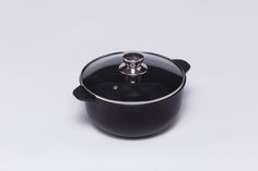 Кастрюля литая алюм. с крышкой, 8 л, 2х-слойное а/п покр. Гардарика 1708-03-10