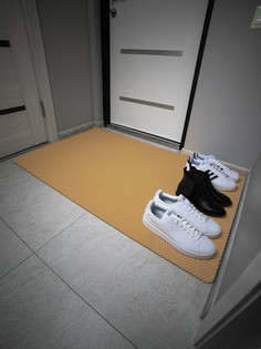 Коврик придверный CellMat ЭВА, 132х80 см, бежевый ромб