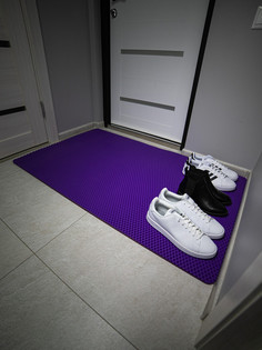 Коврик придверный CellMat ЭВА, 132х80 см, фиолетовый ромб