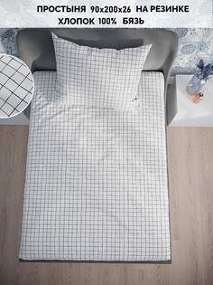 Простынь на резинке Кот Коттон "Торино" 90х200 см