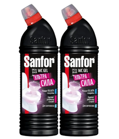 Средство чистящее для ванной и туалета Sanfor Гель WC Gel Special black 750г 2 шт
