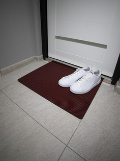 Коврик придверный CellMat ЭВА, 60х44 см, бордовая сота