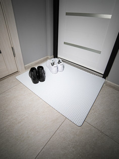 Коврик придверный CellMat ЭВА, 83х66 см, белый ромб