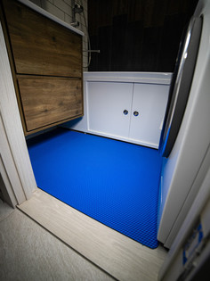 Коврик для ванной CellMat ЭВА, 132х80 см, синяя сота