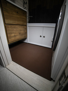 Коврик для ванной CellMat ЭВА, 132х80 см, коричневая сота