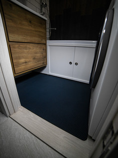Коврик для ванной CellMat ЭВА, 132х80 см, темно-синяя сота