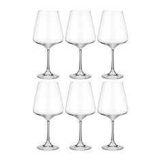 Бокалы для вина шампанского Crystal Bohemia стеклянные 24х12,5х6,5см 2 шт 674-777