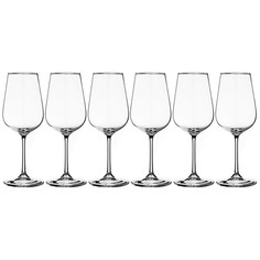 Набор бокалов для вина Crystal Bohemia Dora strix стекло 6шт 360мл 669-284