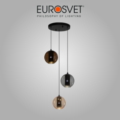 Подвесной светодиодный светильник Eurosvet Cobble 50258/3 LED дымчатый/ бежевый/ шоколад