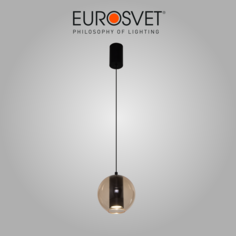 Подвесной светодиодный светильник Eurosvet Cobble 50258/1 LED бежевый плафон из стекла