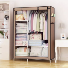 Шкаф тканевый для одежды складной каркасный быстро-сборный Герметичный Кори No Brand