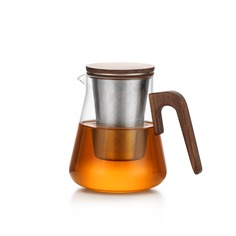 Стеклянный заварочный чайник с металлическим фильтром (колбой) SAMADOYO BC-11 800 мл