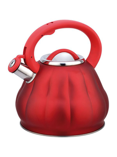 Чайник для плиты со свистком 3 л, BOHMANN, 9914BH red