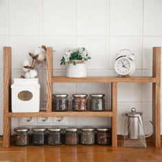 Настольная полка LambentWood раздвижная из массива ясеня 51х43х9см