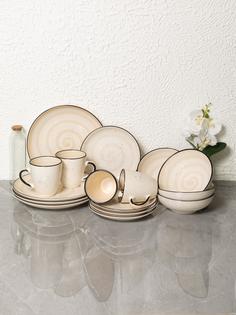 Набор посуды столовой 16 предметов Аэрограф Кремовый бриз ALAT Home 139-27107cream-16