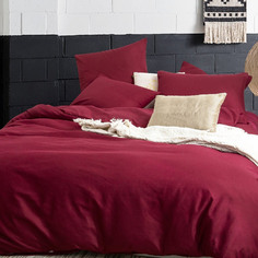 Пододеяльник Maktex из тенселя 175 х 215 60S 127 Красный