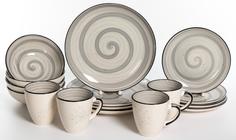 Набор посуды столовой 16 предметов Elrington Аэрограф Графитовый бриз 139-27088