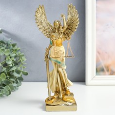 Статуэтка 9306697 Богиня Фемида с крыльями - Правосудие, с золотом 6х11х25 см No Brand
