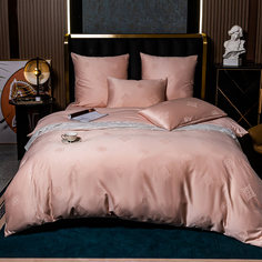 Комплект постельного белья Ситрейд 1,5 спальный, однотонный Сатин Жаккард GC001, нав 50х70
