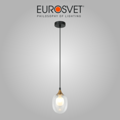 Подвесной светильник с двойным стеклянным плафоном Eurosvet Spritz 70216/1 G9 латунь