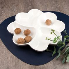 Менажница 4х секционная Nouvelle Маршмеллоу 28х28х4 см, фарфор