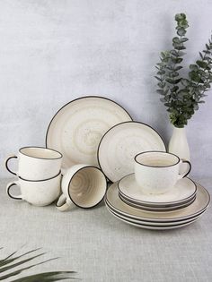 Столовый сервиз Elrington на 4 персоны 12 шт с бульонницами 139-27112cream-12-FS