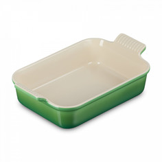 Форма для запекания,Bamboo Green, LE CREUSET,керамика, 26 х 19 см, 2.4 л, зеленый