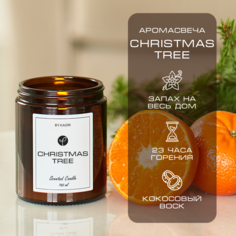 Свеча ароматическая восковая By Kaori для декора, аромат Christmas tree 160 мл