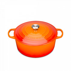 Кастрюля, LE CREUSET, Flame, 3,3 л, 22 см, чугун, оранжевый