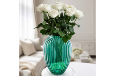 Ваза Elan Gallery 19х19х27 см зеленая стекло