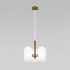 Подвесной регулируемый светильник на три плафона Eurosvet Bambola 50357/3 E14 латунь