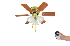 Люстра-вентилятор Dreamfan Fast Satin Brass RC 76 90209DFN