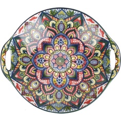 Блюдо с ручками Nouvelle Arabesque синий 22,5х20,5х4,5см 0860082