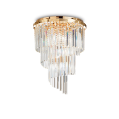 Светильник потолочный Ideal Lux Carlton PL12 12x40Вт Е14 230В Золото Хрусталь 213507
