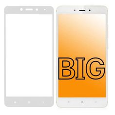 Защитное стекло для Xiaomi Redmi Note 4 с белой рамкой BIG