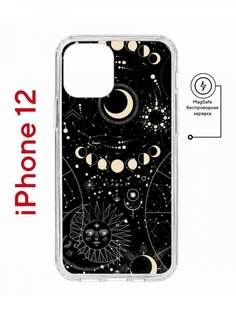 Чехол на iPhone 12/12 Pro MagSafe с принтом Kruche Print Space противоударный с магнитом КruЧЕ