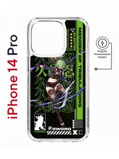 Чехол на iPhone 14 Pro MagSafe Kruche Print Kuki Shinobu Genshin противоударный с магнитом КruЧЕ