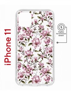 Чехол на iPhone 11 MagSafe с принтом Kruche Print Нежность противоударный с магнитом КruЧЕ